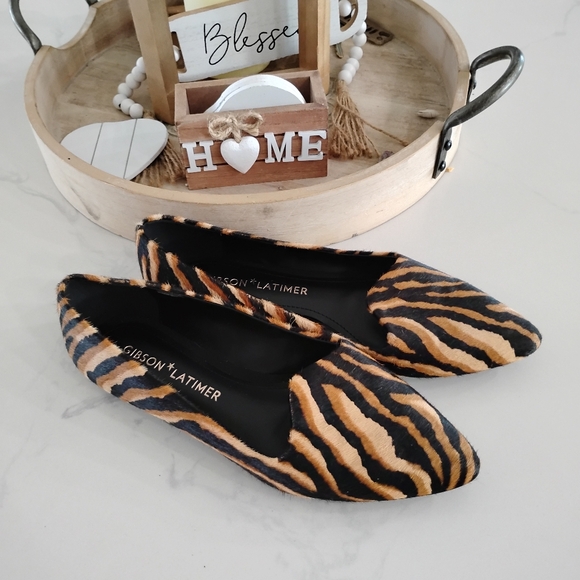 Gibson Latimer Genuine Calf Hair Pointed Toe Flats Size 7.5 - Picture 5 of 12